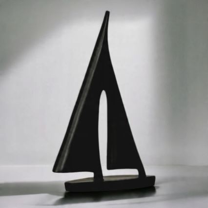 Stalo dekoracija 28 cm derva/juoda