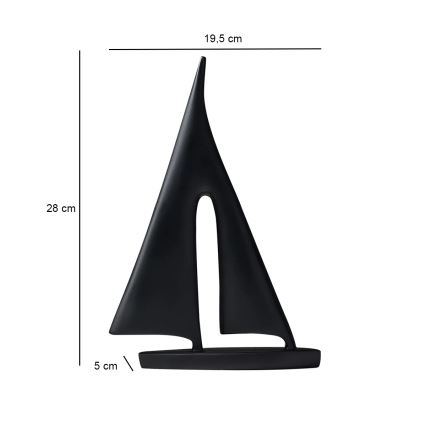 Stalo dekoracija 28 cm derva/juoda
