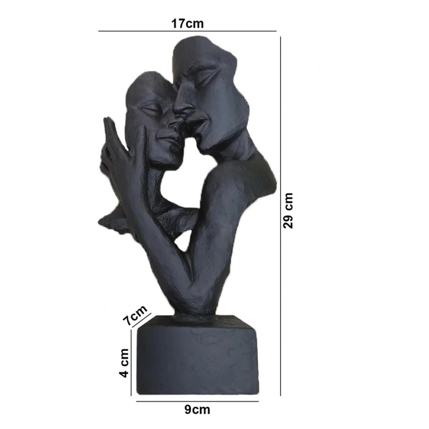 Stalo dekoracija 29x9x17 cm derva/juoda