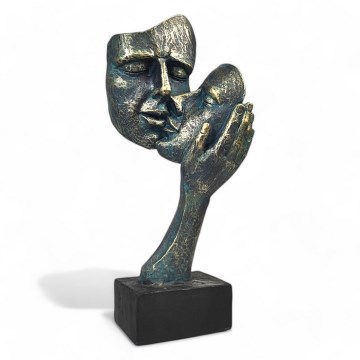 Stalo dekoracija 35x22x13 cm derva/patina
