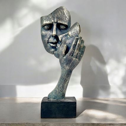 Stalo dekoracija 35x22x13 cm derva/patina