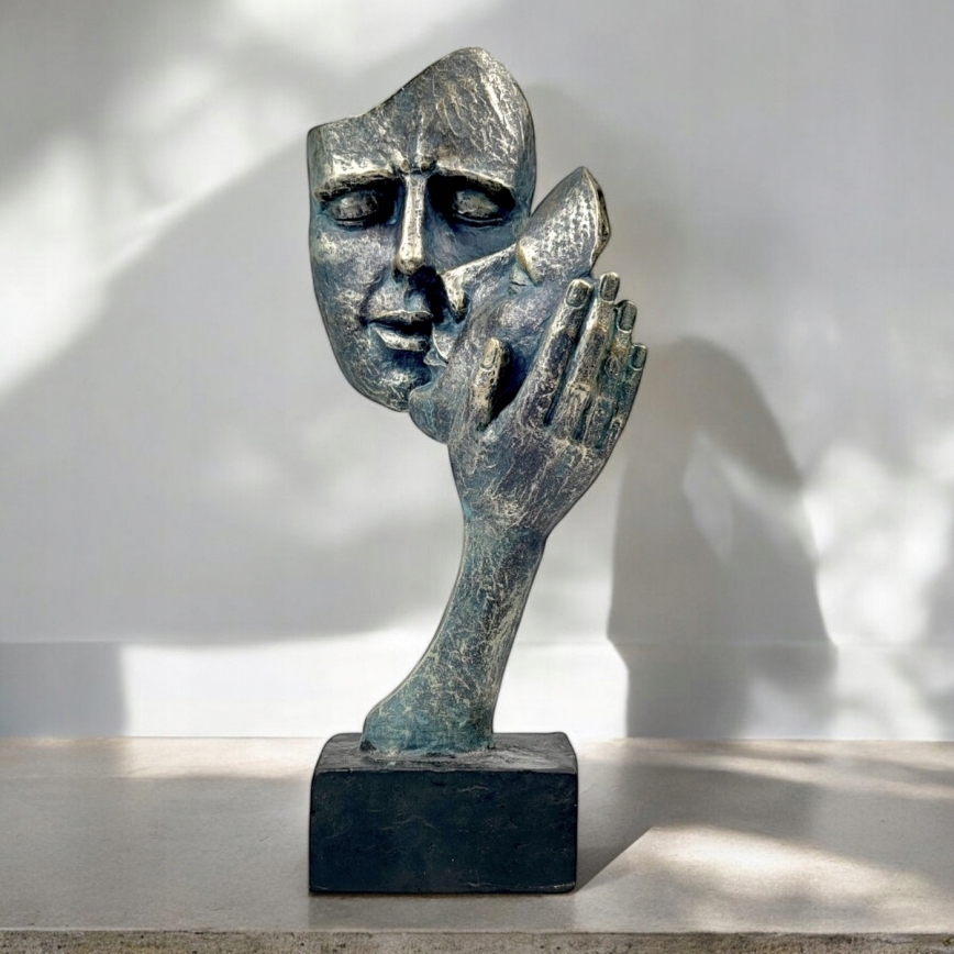 Stalo dekoracija 35x22x13 cm derva/patina