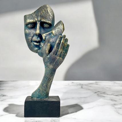 Stalo dekoracija 35x22x13 cm derva/patina