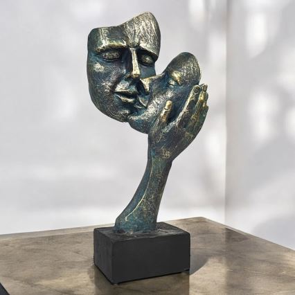 Stalo dekoracija 35x22x13 cm derva/patina