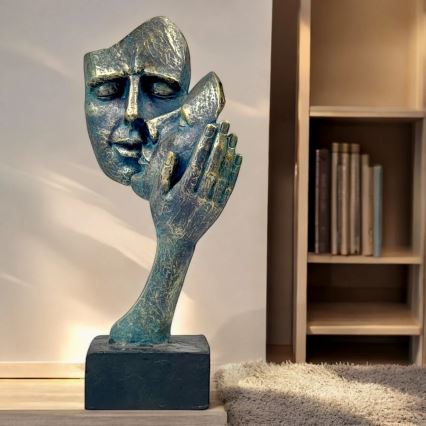 Stalo dekoracija 35x22x13 cm derva/patina