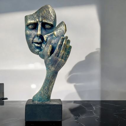 Stalo dekoracija 35x22x13 cm derva/patina