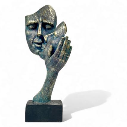 Stalo dekoracija 35x22x13 cm derva/patina