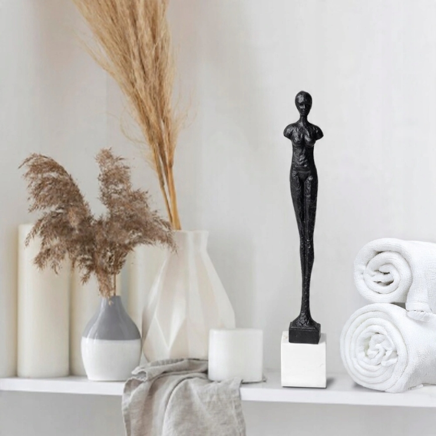 Stalo dekoracija 43 cm derva/juoda