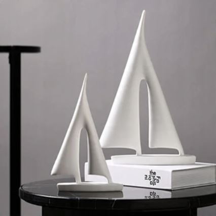 Stalo dekoracija iš dervos, 28 cm, balta
