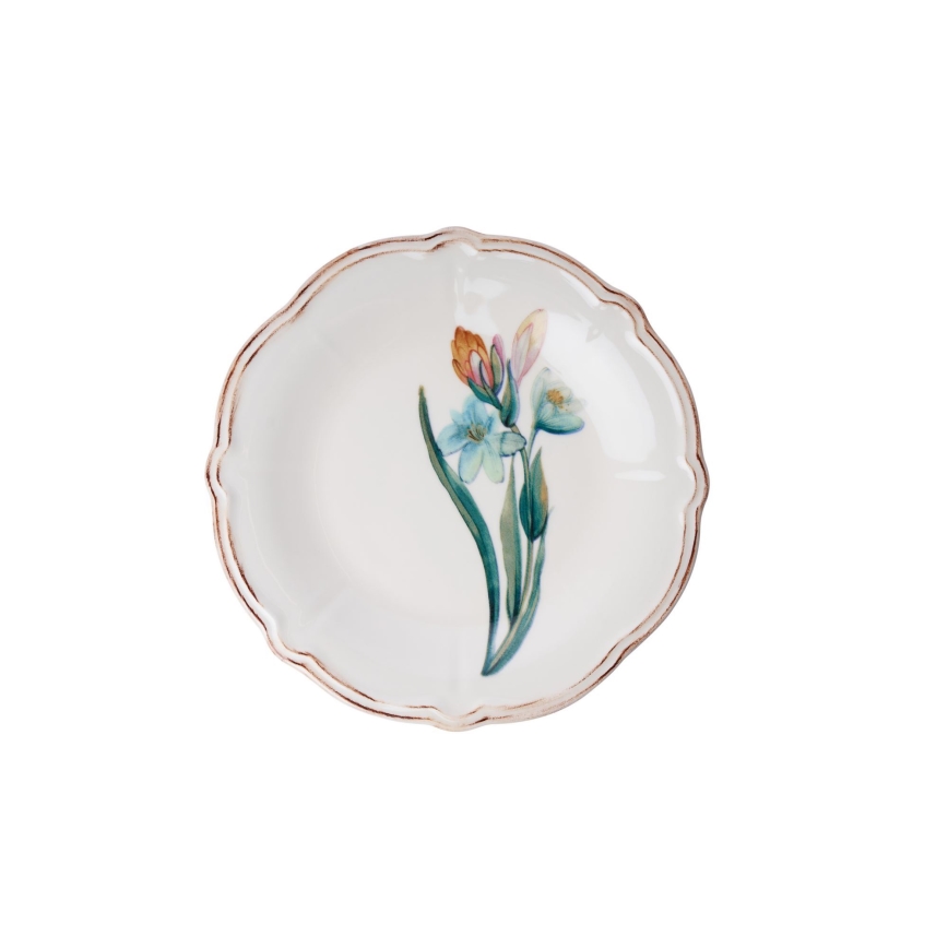 Stalo indų rinkinys 18 vnt. ryškių spalvų/porcelianas