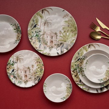 Stalo indų rinkinys 24 vnt. spalvingas/keramika