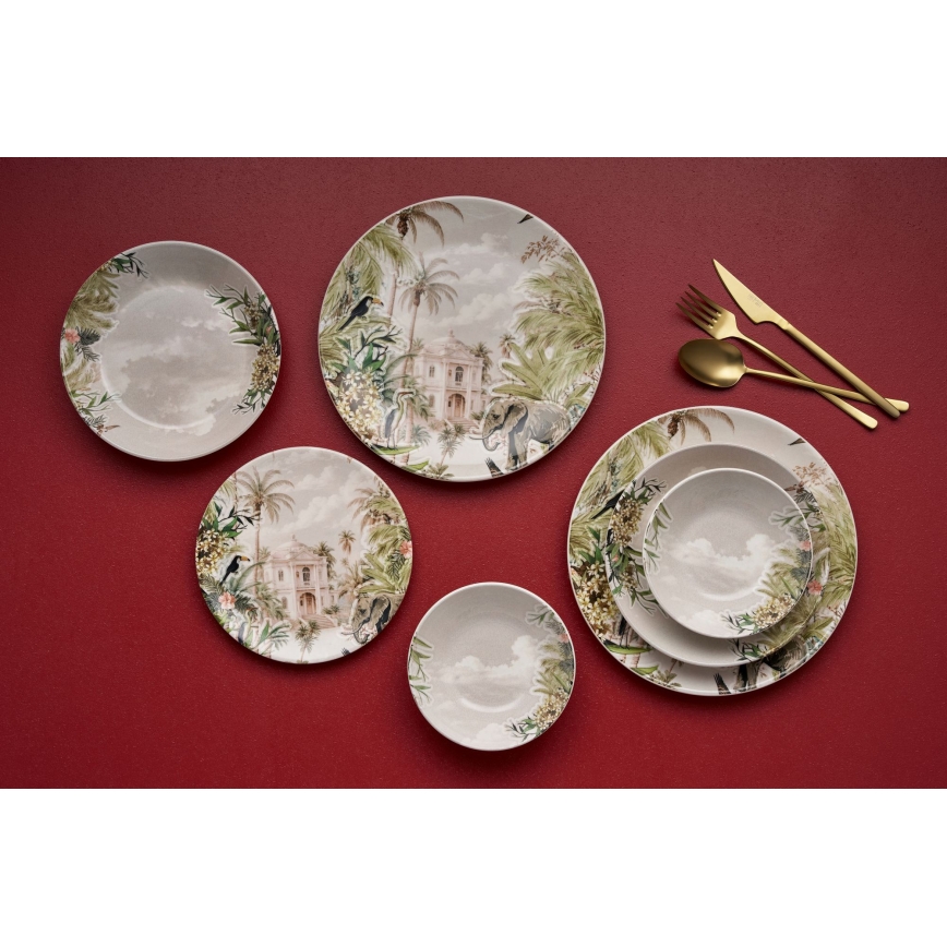 Stalo indų rinkinys 24 vnt. spalvingas/keramika