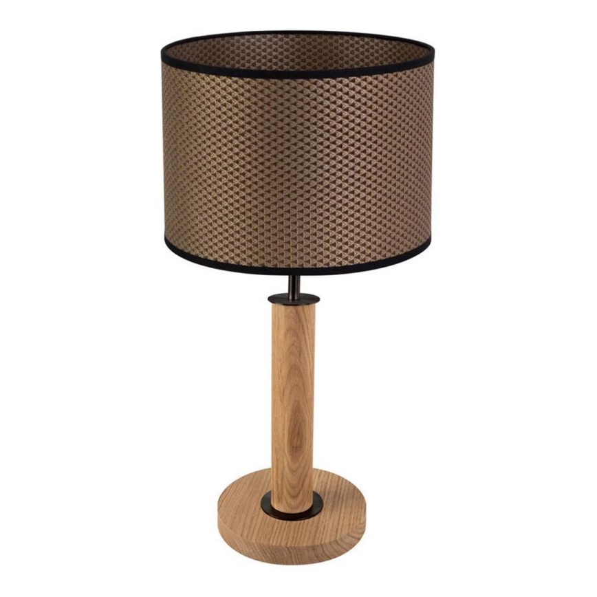 Stalo lempa BENITA 1xE27/60W/230V 48 cm ruda/ąžuolas