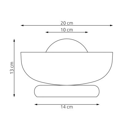 Stalo lempa OZZY 1xG9/8W/230V juoda
