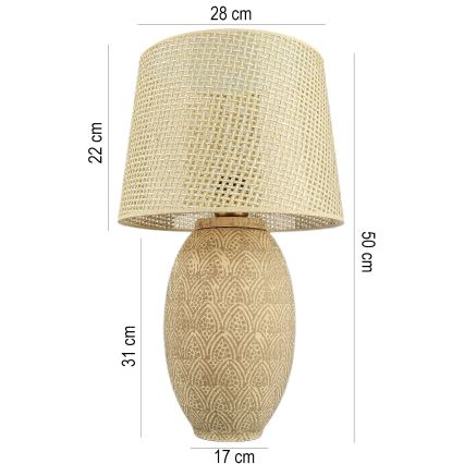 Stalo lempa RAMZES 1xE27/40W/230V auksinė
