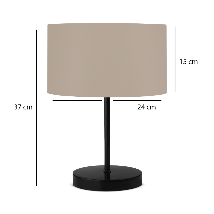 Stalo lemputė AYD 1xE27/40W/230V kreminė/juoda