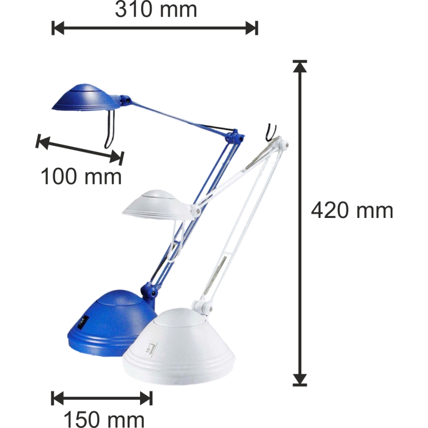 Stalo šviestuvas ELA 1xGY6,35/50W/230V/12V mėlynas