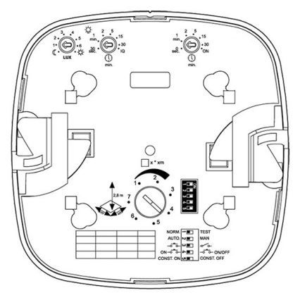 Steinel 002749 - Buvimo detektorius IR Quattro 8m DALI-2 APC baltas