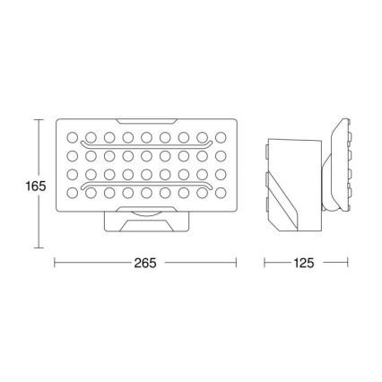 STEINEL 010201 - Akcentinis LED šviestuvas XLEDPRO WIDE XL slave LED/48W/230V IP54