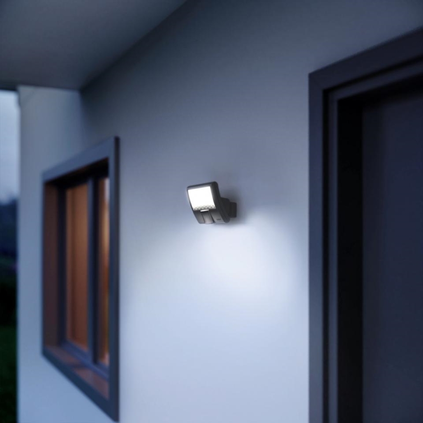 Steinel 012076 - Sieninis lauko šviestuvas su judesio jutikliu XLED curved LED/10,5W/230V IP44