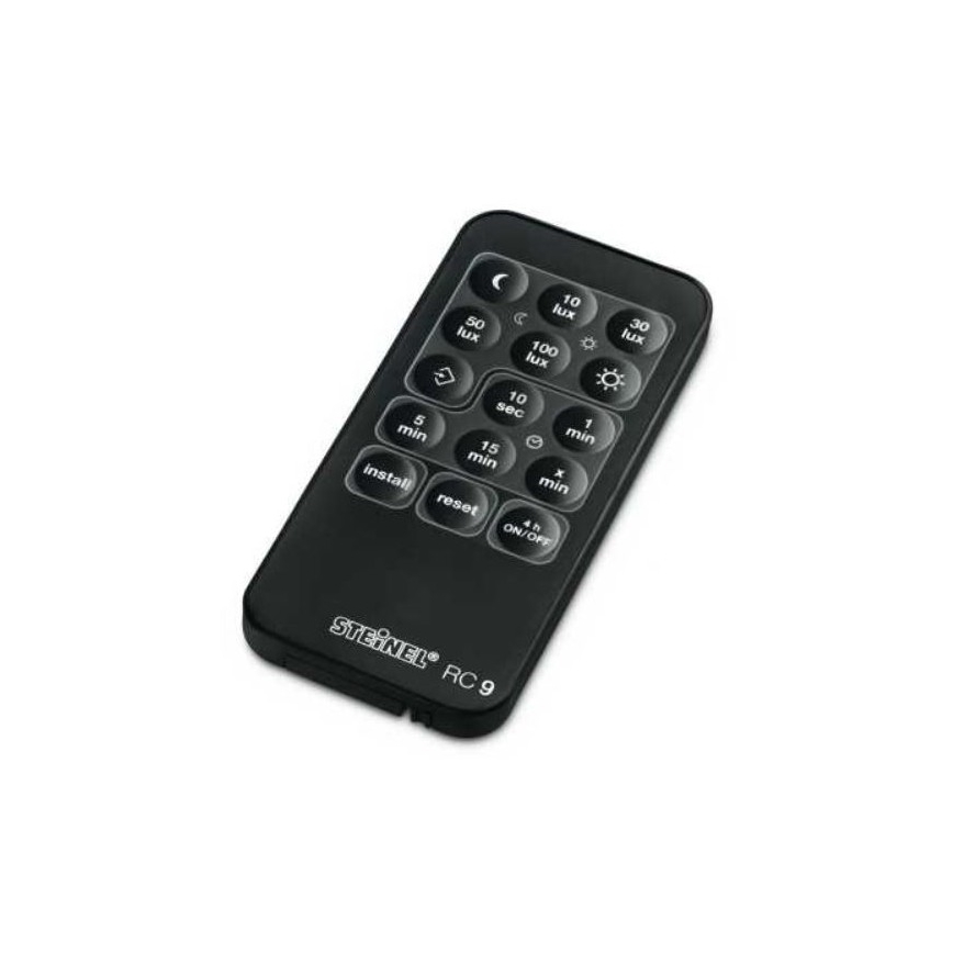 STEINEL 034979 - Lauko judesio jutiklis SenslQ S juoda IP54 + nuotolinio valdymo pultas