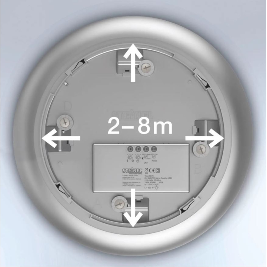 Steinel 035440 - LED lauko šviestuvas su jutikliu QUATTRO LED/10W/230V IP54