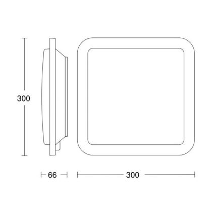 Steinel 052522 - Lubinis LED šviestuvas su jutikliu  RS LED/9,5W/230V