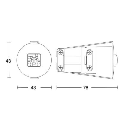 Steinel 053871 – Buvimo detektorius IR Quattro Micro 6m DALI-2 IP65 baltas