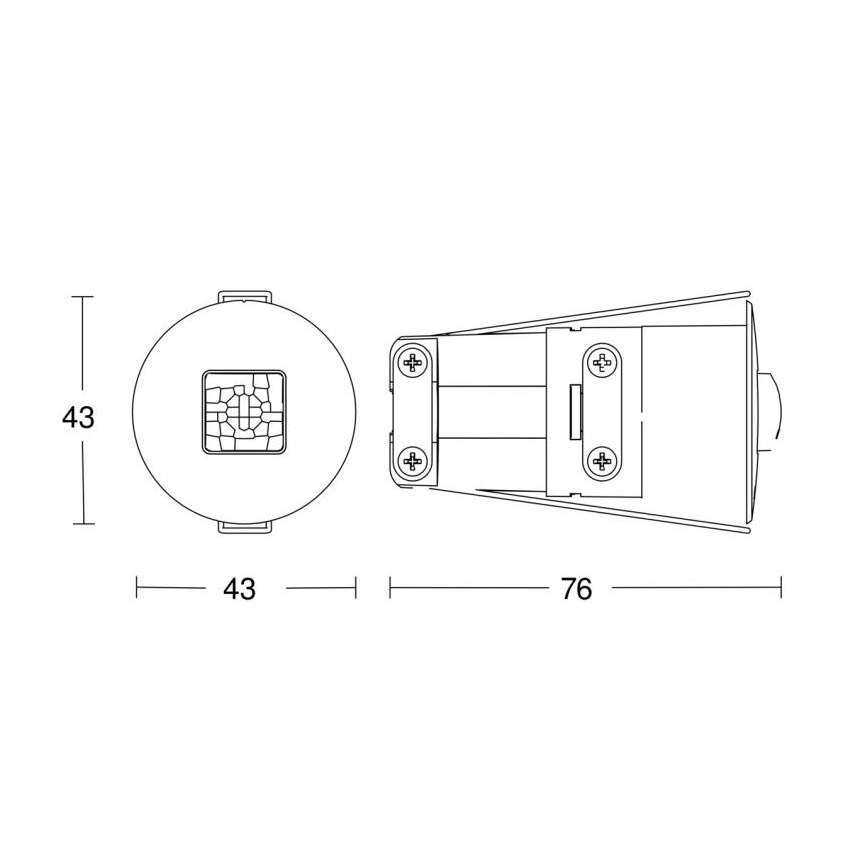 Steinel 053871 – Buvimo detektorius IR Quattro Micro 6m DALI-2 IP65 baltas