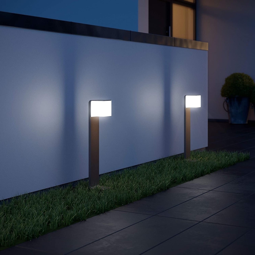 Steinel 055479 - LED Lauko lempa su jutikliu CUBO LED/9,5W/230V IP44 antracitas