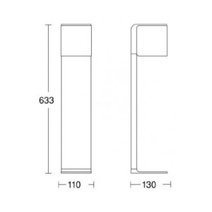 Steinel 055479 - LED Lauko lempa su jutikliu CUBO LED/9,5W/230V IP44 antracitas