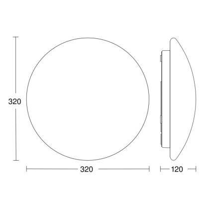 Steinel 056087-LED Lubinis vonios šviestuvas RSPROP2 LED/15,5W/230V 4000K IP54