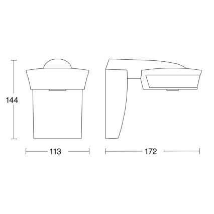 Steinel 056636 - Judesio jutiklis SensIQ IP54 antracitas + nuotolinio valdymo pultas