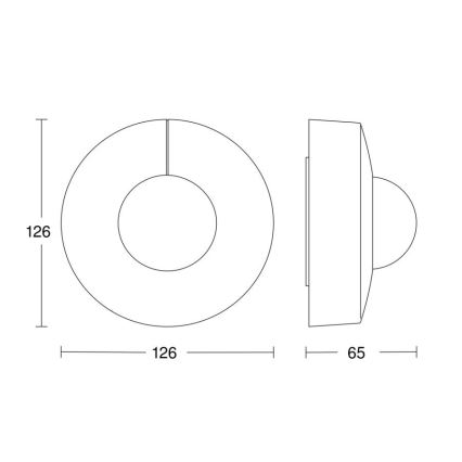 Steinel 057251 – Judesio jutiklis IS 3360 DALI-2 IP54 apvalus baltas
