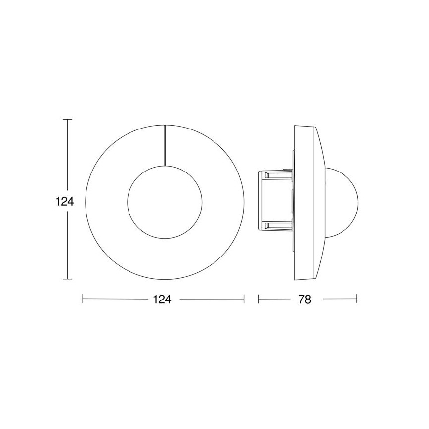 Steinel 057268 – Judesio jutiklis IS 3360 DALI-2 IP20 apvalus baltas