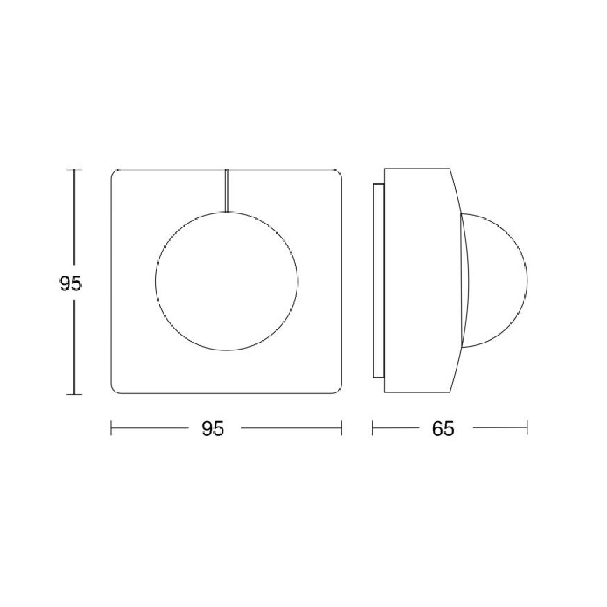 Steinel 057275 - Judesio jutiklis IS 345 DALI-2 IPD IP54 kvadratinis baltas