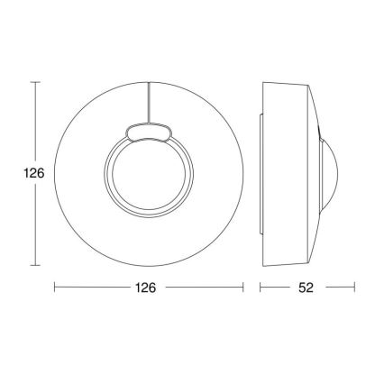 Steinel 057329 – judesio jutiklis HF 3360 DALI-2 IP54 apvalus baltas