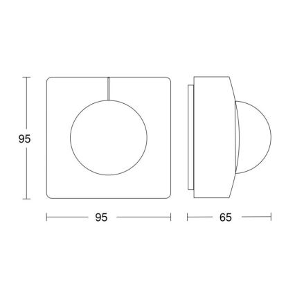 Steinel 057350 - Judesio jutiklis IS 3180 DALI-2 IPD IP54 baltas
