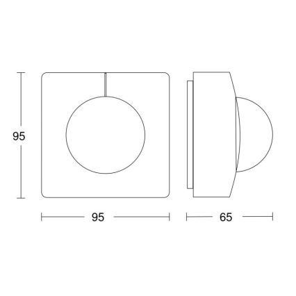 Steinel 057374 - Judesio jutiklis IS 3360 MX Highbay DALI-2 IP54 baltas