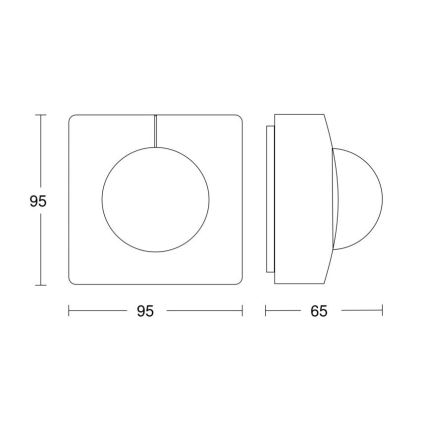 Steinel 057398 - Judesio jutiklis IS 345 MX Highbay DALI-2 IP54 baltas