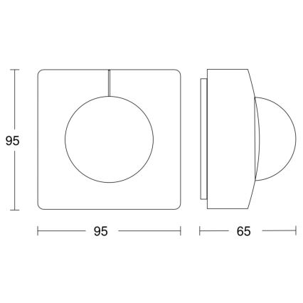 Steinel 058135 – Judesio jutiklis IS 3180 V3 KNX IP54 kvadratinis baltas