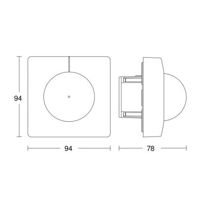 Steinel 058173 – Judesio jutiklis IS 3360 KNX kvadratinis baltas