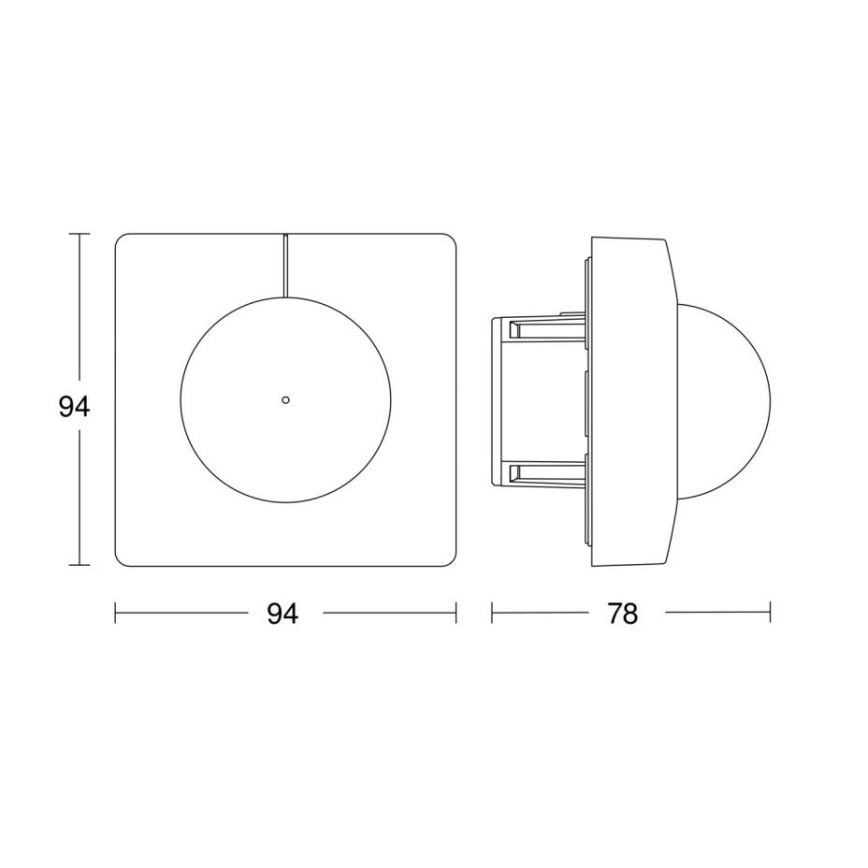 Steinel 058173 – Judesio jutiklis IS 3360 KNX kvadratinis baltas