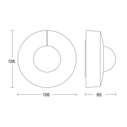 Steinel 058180 - Judesio jutiklis IS 3360 V3 KNX IP54 apvalus balta