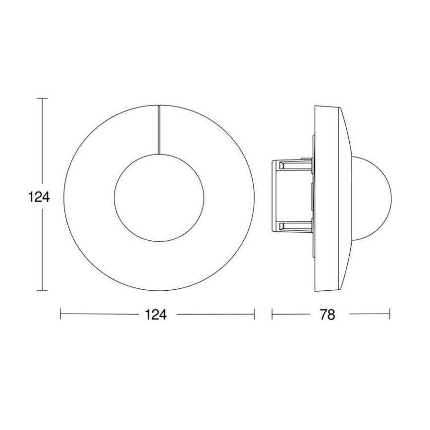 Steinel 058197 - Judesio jutiklis IS 3360-R KNX V3 IP54 apvalus balta