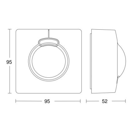 Steinel 058210 – Judesio jutiklis HF 3360 V3 KNX IP54 kvadratinis baltas