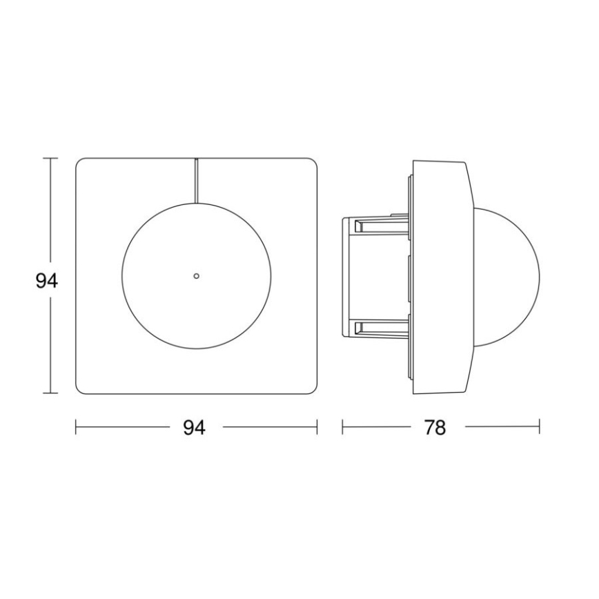 Steinel 058265 – Judesio jutiklis IS 345 V3 KNX kvadratinis baltas