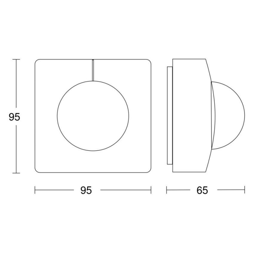 Steinel 058296 – Judesio jutiklis IS 345 MX Highbay V3 KNX IP54 kvadratinis baltas