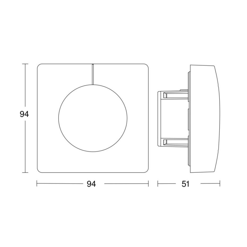 Steinel 058326 - Šviesos jutiklis Dual V3 KNX kvadratinis baltas