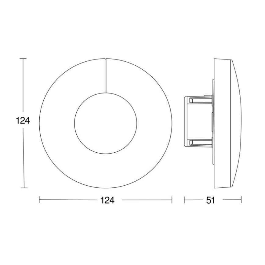 Steinel 058340 - Šviesos jutiklis Dual V3 KNX apvalus baltas